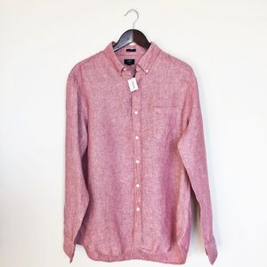 SOLD - J Crew Linen Button Down Sz Large